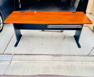Office Desk with Drawer and Cable Grommets