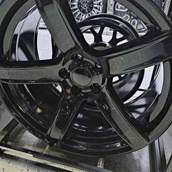 20” Gloss Black 5-Spoke Wheels – Clean, Aggressive Truck Setup 🔥