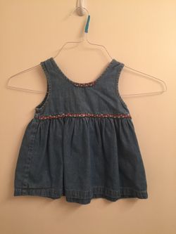 Jean flower dress 9 months