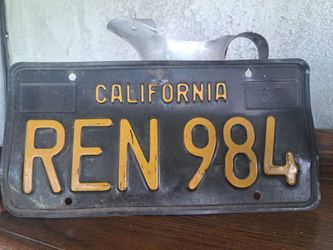 Old license plate from 63
