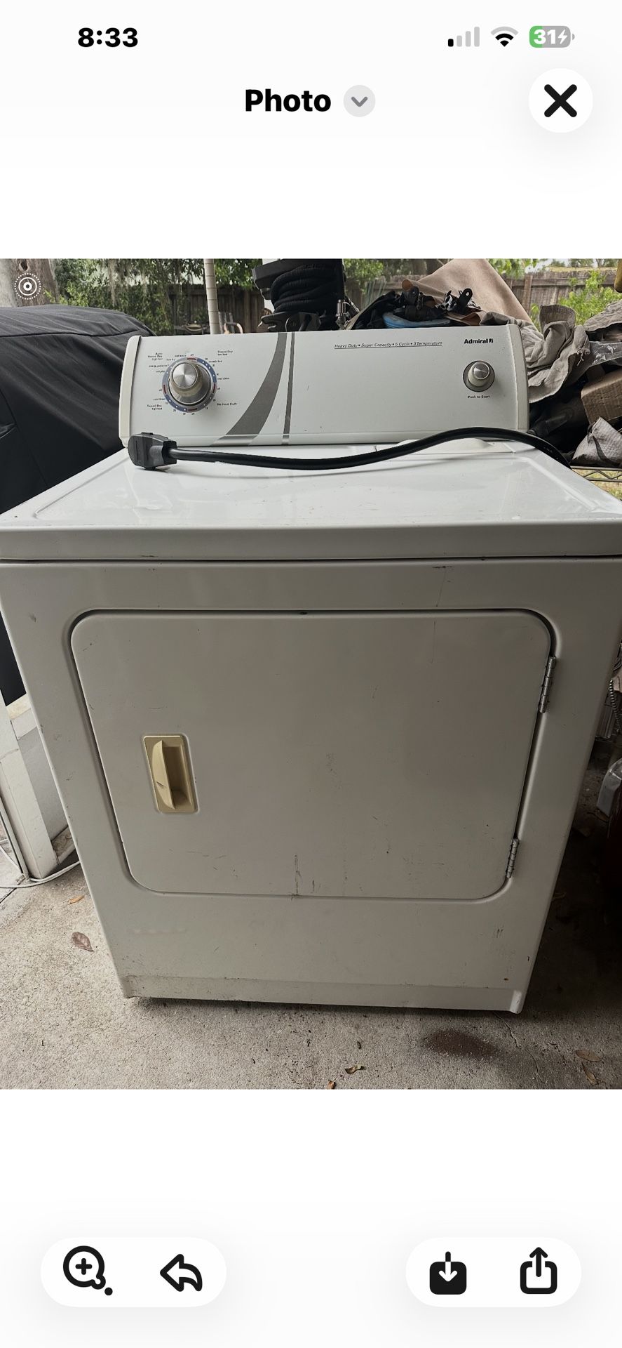 Admiral electric dryer