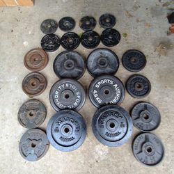 Decent Condition Standard 1inch Weight Plates 10lb, 5lb And 2.5lb