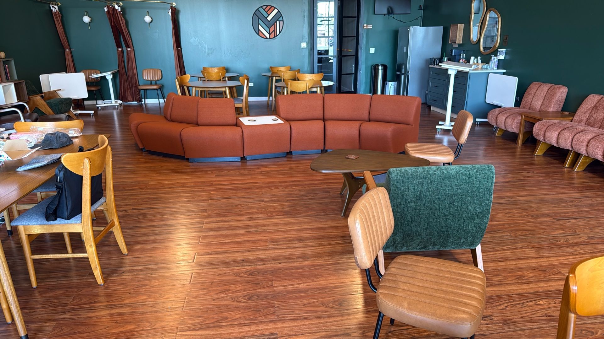 Vintage Mid Century Modern Curved Couch