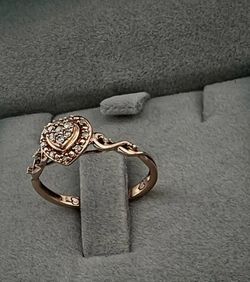 solid rose gold promise ring size 7