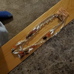 Layered Necklace And Earrings