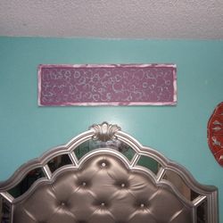 Custom Artwork The Colors Are Purple White And Teal And It's About 6 Ft Long Perfect