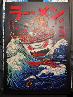 Displate Limited Edition Metal Print The Great Ramen Wave by Ilustrata
