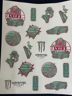 Monster Energy Ultra Sticker Sheet (17 stickers)