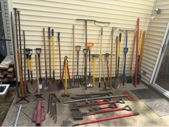 Contractor Demo Roofing Post-Hole Fence Shovels Steel Bars Rakes Tampers