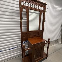 Antique Hall tree 