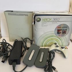 Microsoft Xbox 360 Console Complete W Box & Controller 2 HDD Drives
