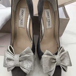 JC Suede Bow Stilettos 