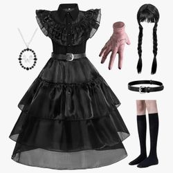 Wednesday Costume (Size: 9-10years)