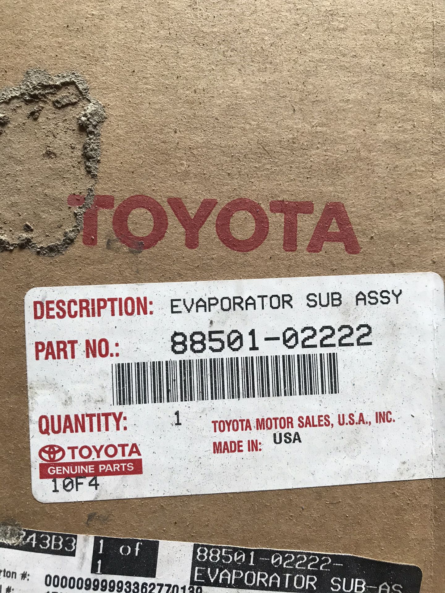 Toyota OEM Air Conditioning Evaporator Core  Fits Corolla, Matrix, RAV4 Part Number: (contact info removed)222