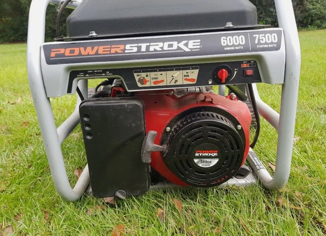 Powerstroke 6000 watts diesel fuel 6 gallon generator