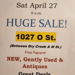 Huge Yard SALE April 27th Saturday 