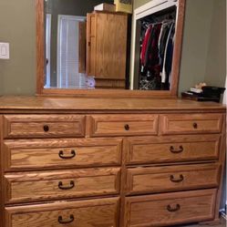 Dresser With Mirror And Dresser With Armoire 