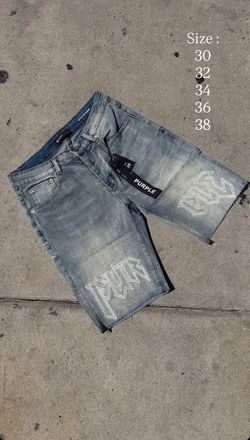 Purple jeans jorts