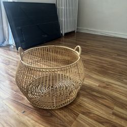 brass basket used lightly 