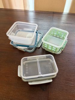 Divided Food Storage Containers with Locking Lids
