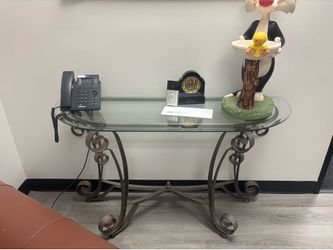 Glass sofa table