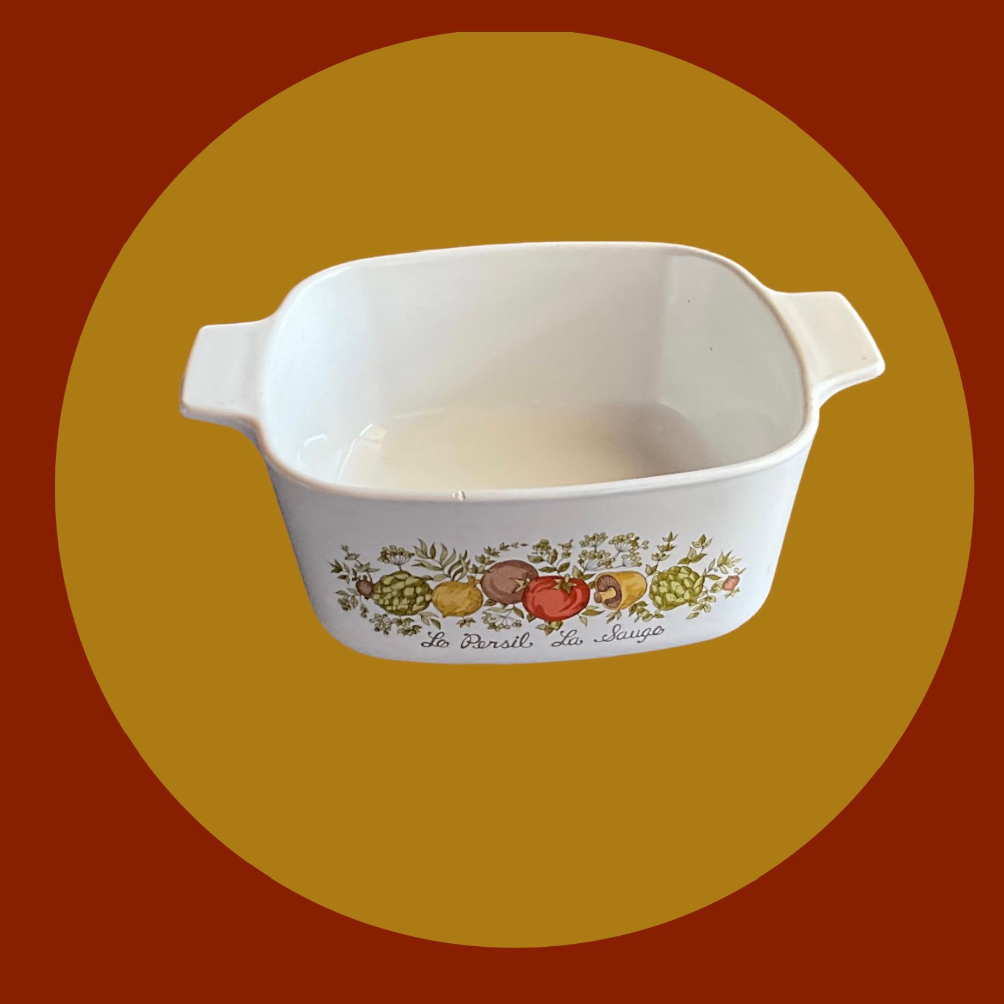 Vintage Corning Ware Le Persil La Sauge Spice Of Life 1.5 Qt Casserole Dish A-1 1/2-B