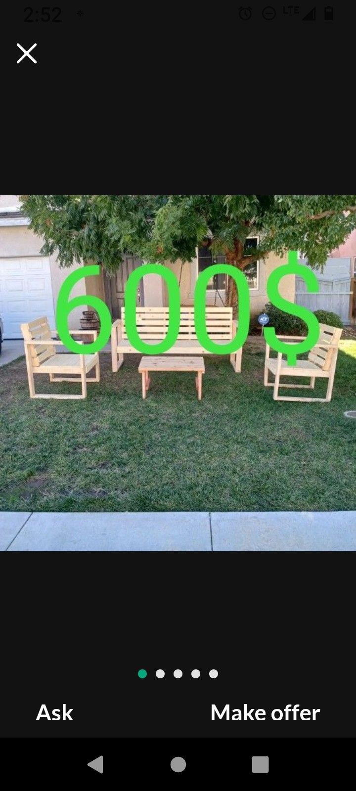 Oversized Handmade Wood Furniture Bench Seats For People Wooden Patio Furniture Set Outdoor Patio Furniture Brand New Handmade