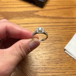 1 1/2 Carat Halo Diamond 14k White Gold Ring