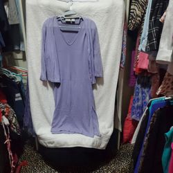 Lavendar Tank Dress With Cardigan