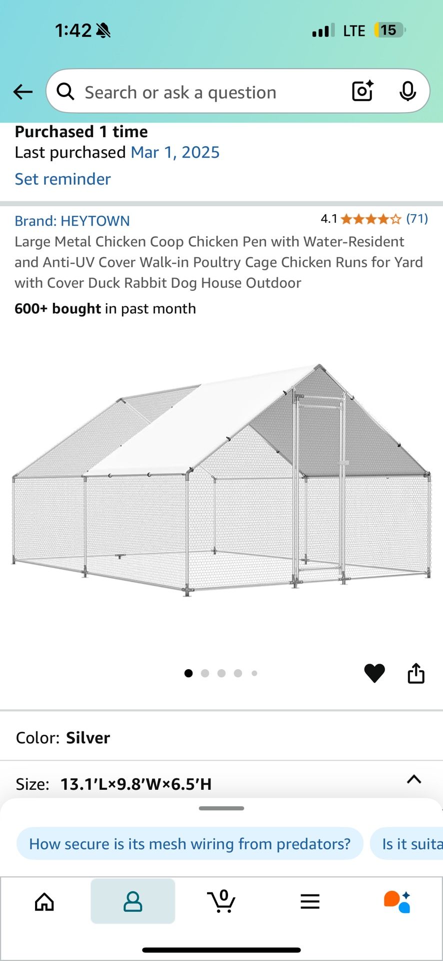 Large Chicken Run