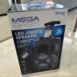 NEW / OPEN BOX | Tzumi MegaBass V3 LED Party Speaker + Mic