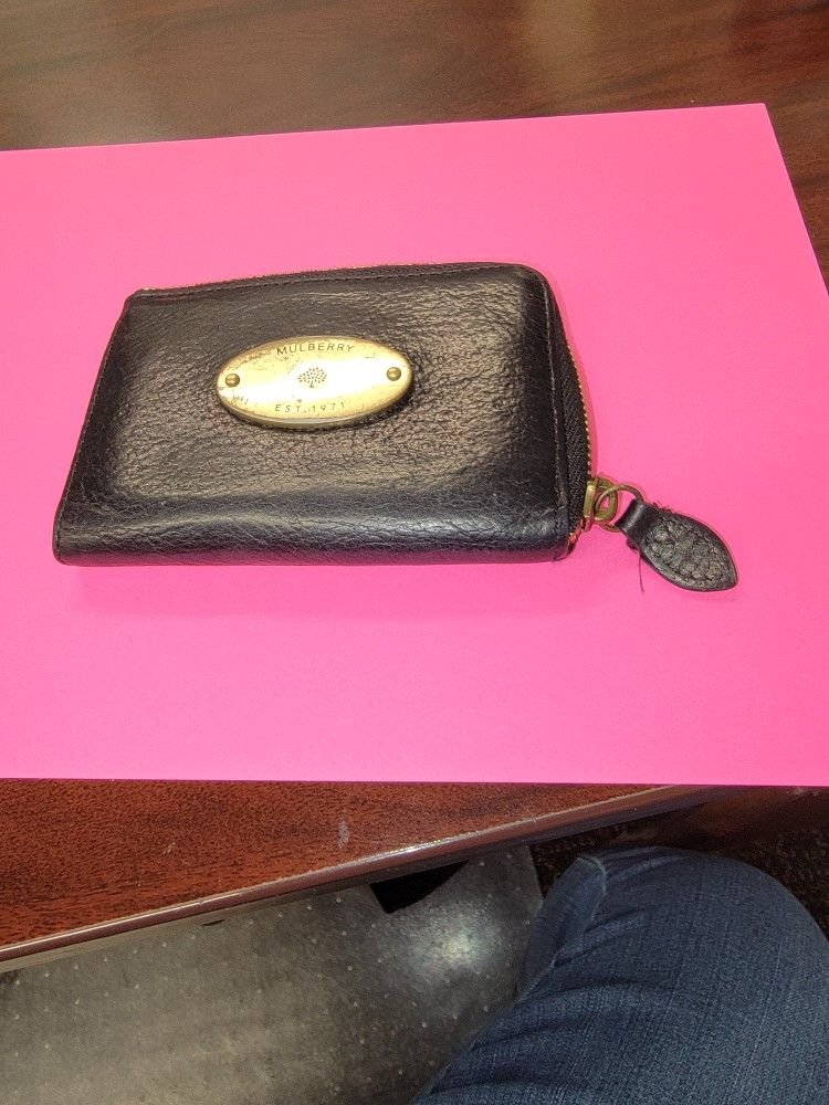 Used Mulberry Plaque Small Wallet