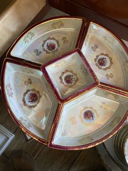 Vintage Romeo and Juliet Porcelain Divided Serving Set