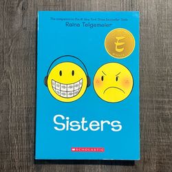 Sisters By Reina Telgemeier Paperback Young Adult Graphic Novel Book