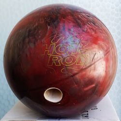 Fluorescent Red & Black Swirl Storm Hot Rod Pro Stock Bowling Ball (14 lbs.)