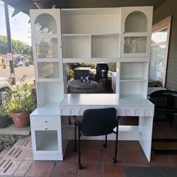 Modern  Contemporary  Writing  Desk  Hutch