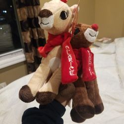 Rudolph and Clarice Stuffed Animals