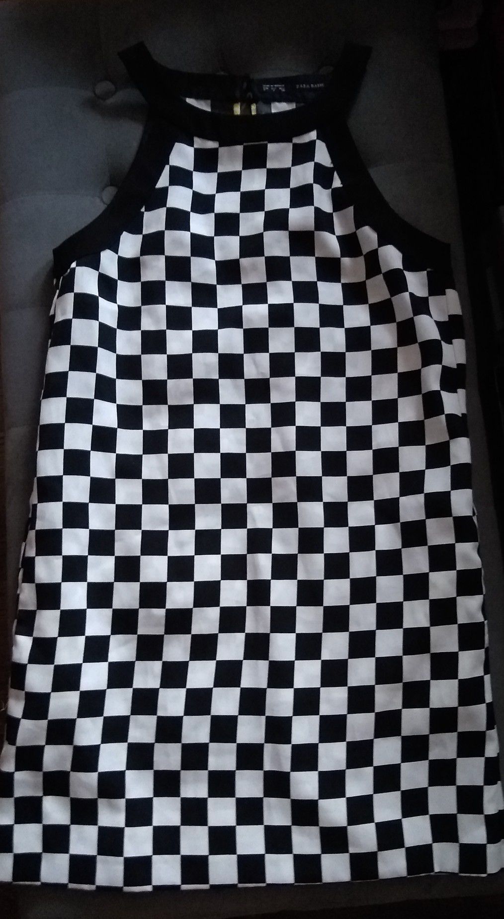 Zara checkered tunic dress