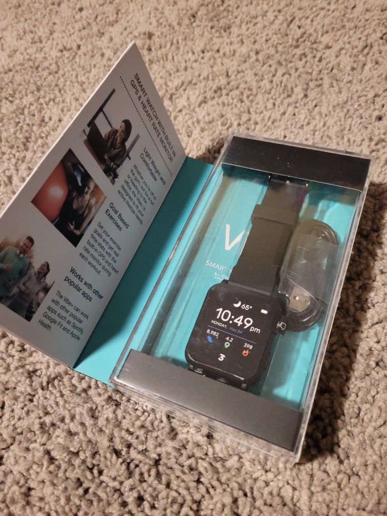 BRAND NEW Open Box vibe+ Gps Smart Watch Smartwatch Heart Rate Monitor