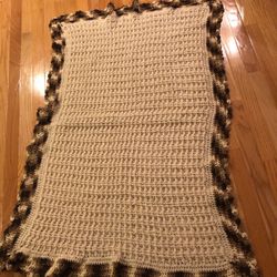 Crochet throw blanket .New never used. 3 Throws 59x47.
