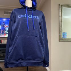 Adidas Climawarm Pullover Hoodie in navy blue