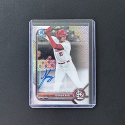 2022 JOSHUA BAEZ Bowman Chrome Mojo Refractor Auto Cardinals BMA-JB