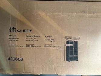Sauder Armoire Palladia Collection Vintage Oak Finish