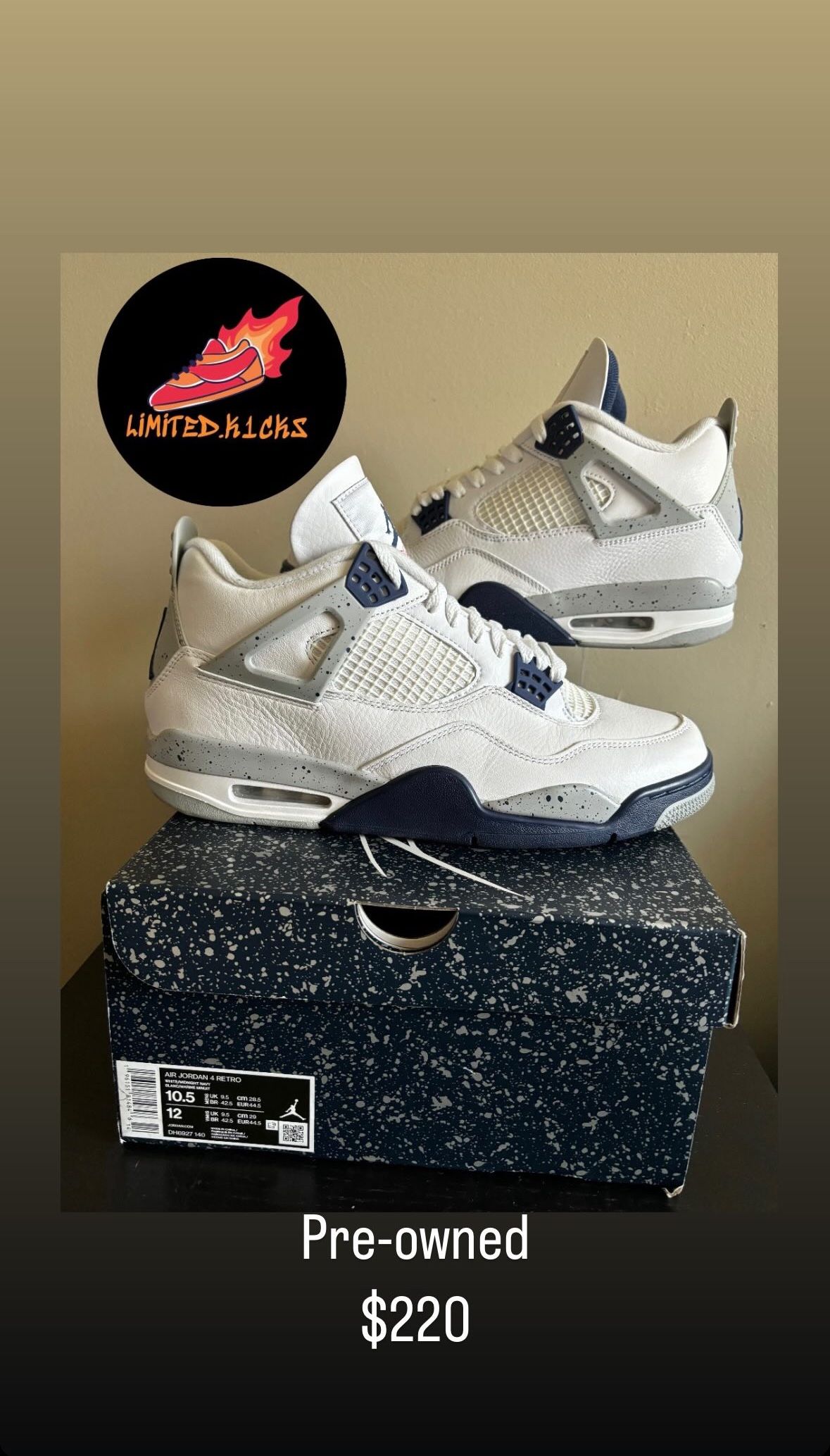 Jordan 4 Midnight Navy