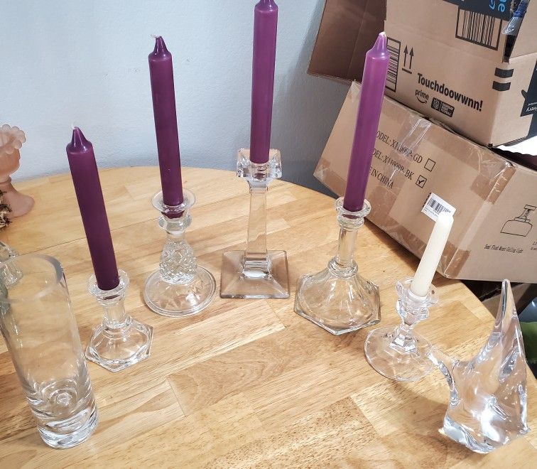 Vintage Crystal Candlesticks