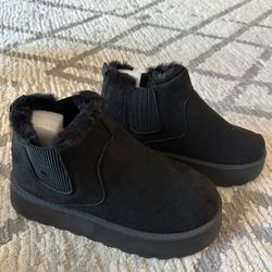 Winter Suede Ankle Boots For Women - Size 8