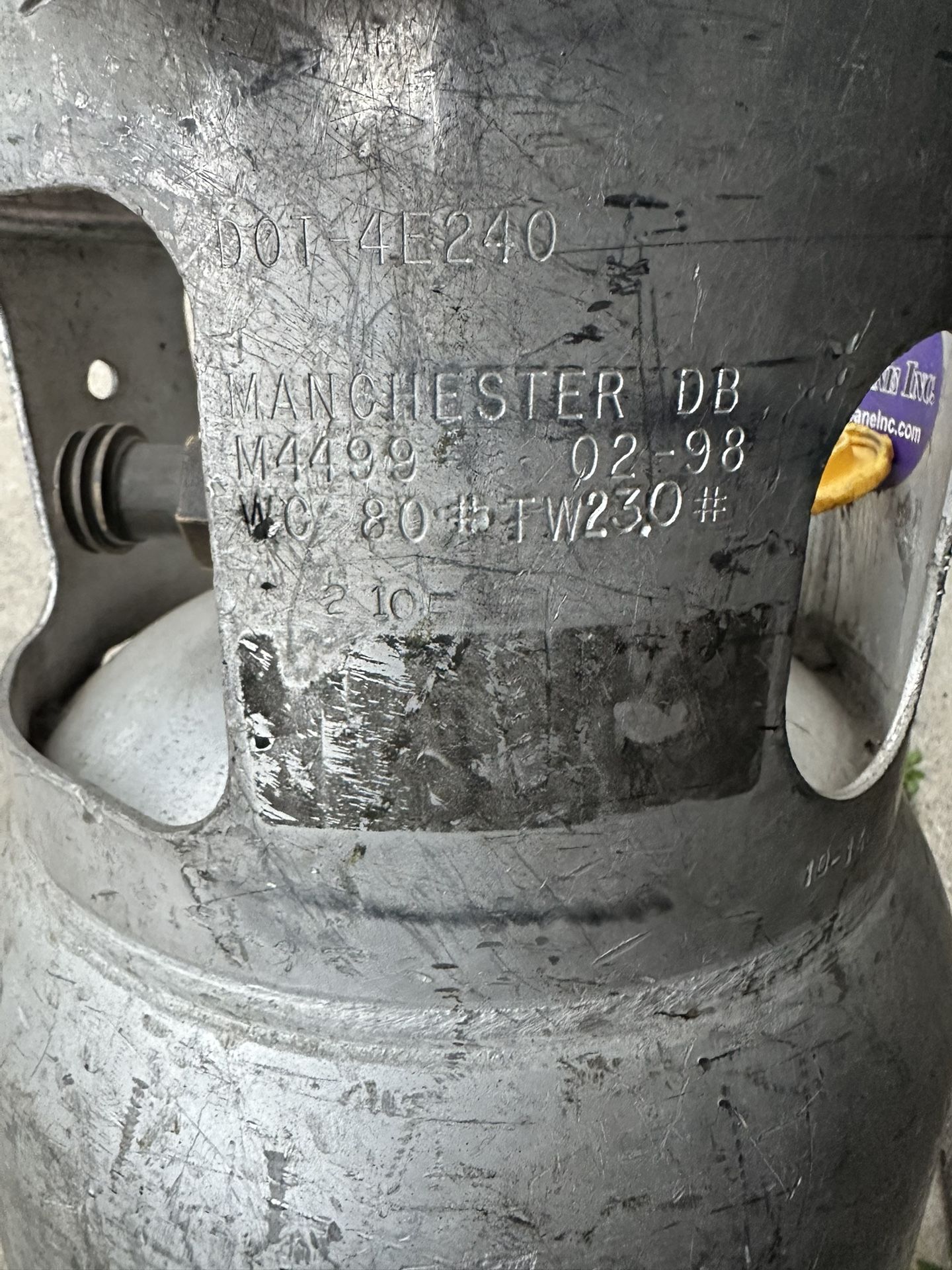 Tanque De Propano Para Forklift De Aluminio
