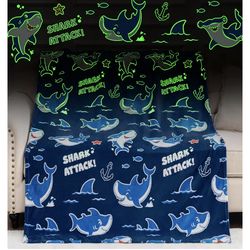 Aimego Shark Toys Blankets Glow in The Dark for Boys Girls, Hammerhead Ocean Sharks Gaming