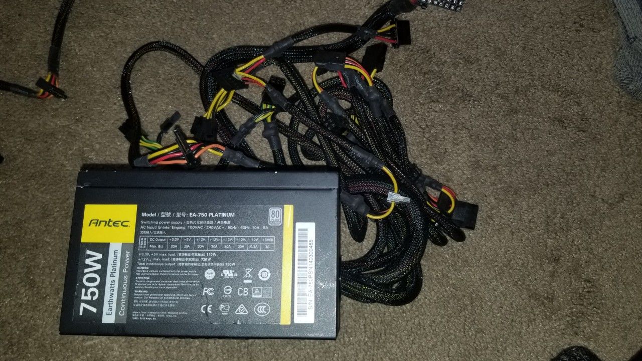 NEW ANTEC EA-750 750W PLATINUM POWER SUPPLY PSU