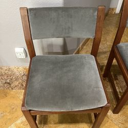 Two Teak Dining Chairs - Mid century Style
